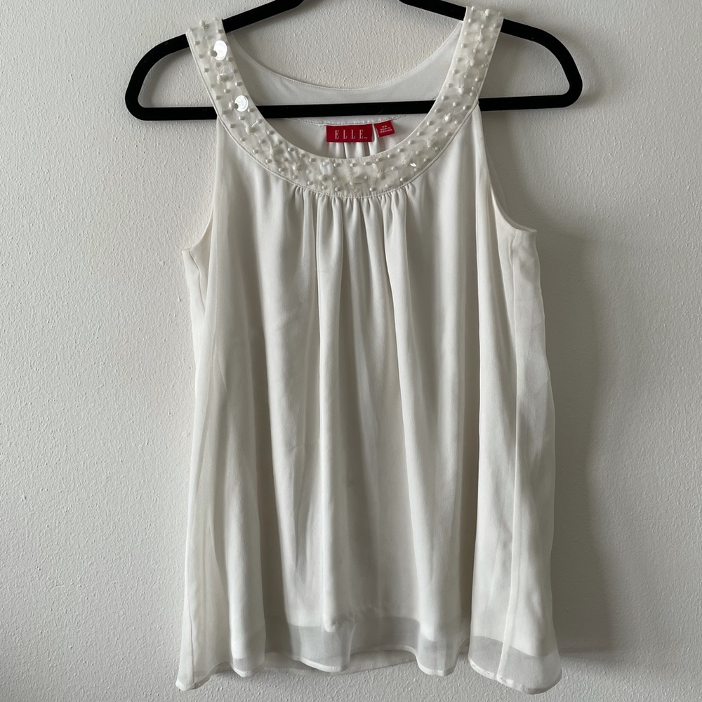 Lowered! 💥 Kohl’s Elle Ivory Beaded Blouse